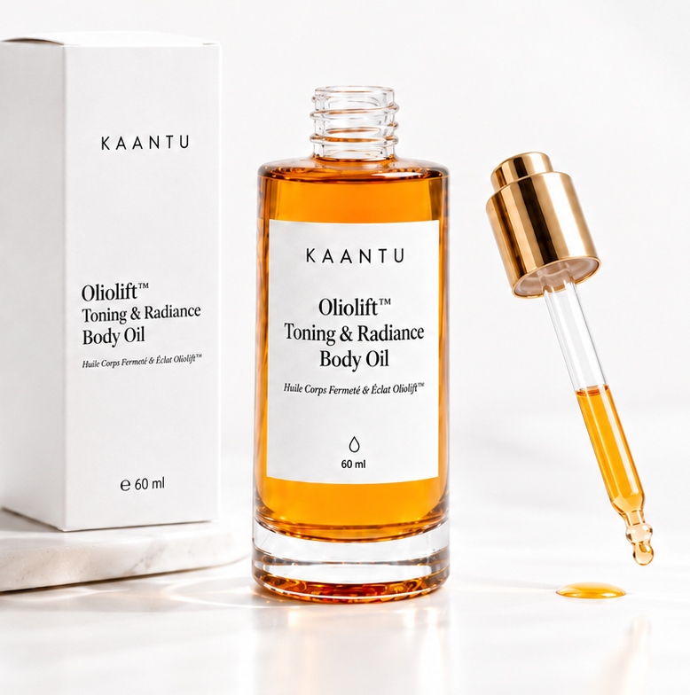 Flacon Oliolift Toning & Radiance Body Oil 60 ml et son coffret
